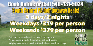 South Central PA Golf Getaways